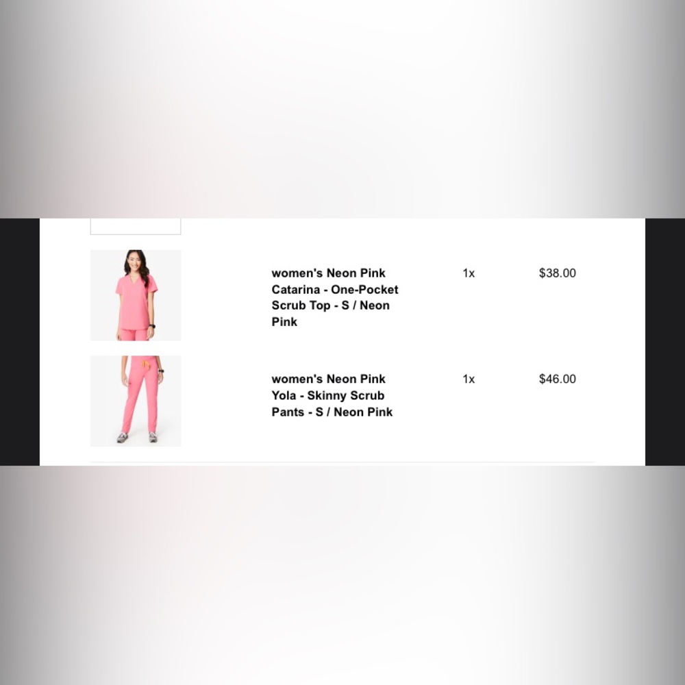 FIGS neon pink scrubs; size small. No longer sold/limited edition